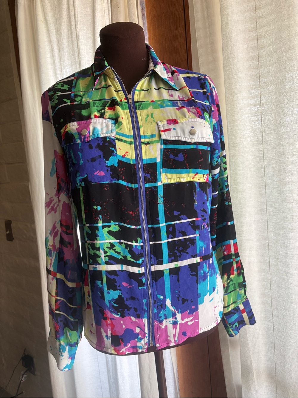 Tracy M. 80s Abstract Blouse/Jacket-Medium